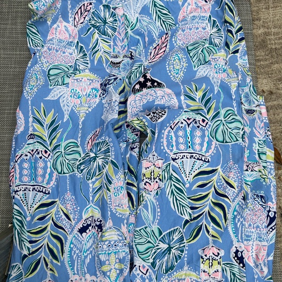 Lilly Pulitzer Georgia May Palazzo Blue Peri Pants Womens size M / L - Picture 8 of 11